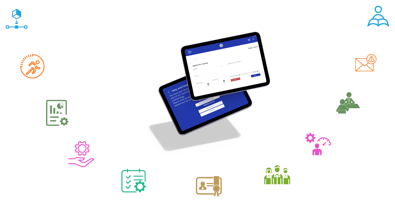 SMAX performance tracking dashboard on tablet